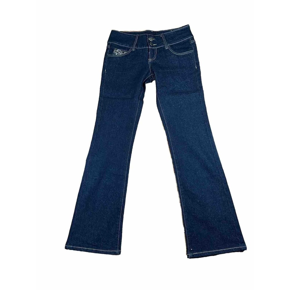 Crest Jeans Women's Size 5/6 Flare Embroidered Back Pockets Low Rise Denim‎